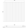 Mexen Linea 15 acoustic wall panel 60 x 60 cm (4 pieces), 9 mm felt, technical veneer, Bleached Oak - S110-60607-15-040