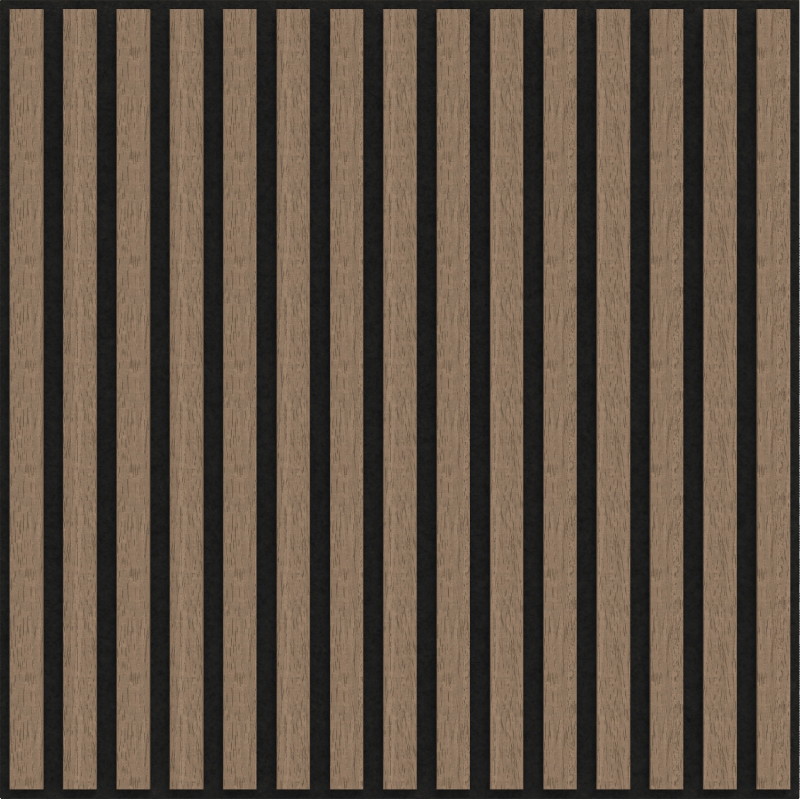 Mexen Linea 15 acoustic wall panel 60 x 60 cm (4 pcs), 9 mm felt, technical veneer, Light Walnut - S110-60607-15-047