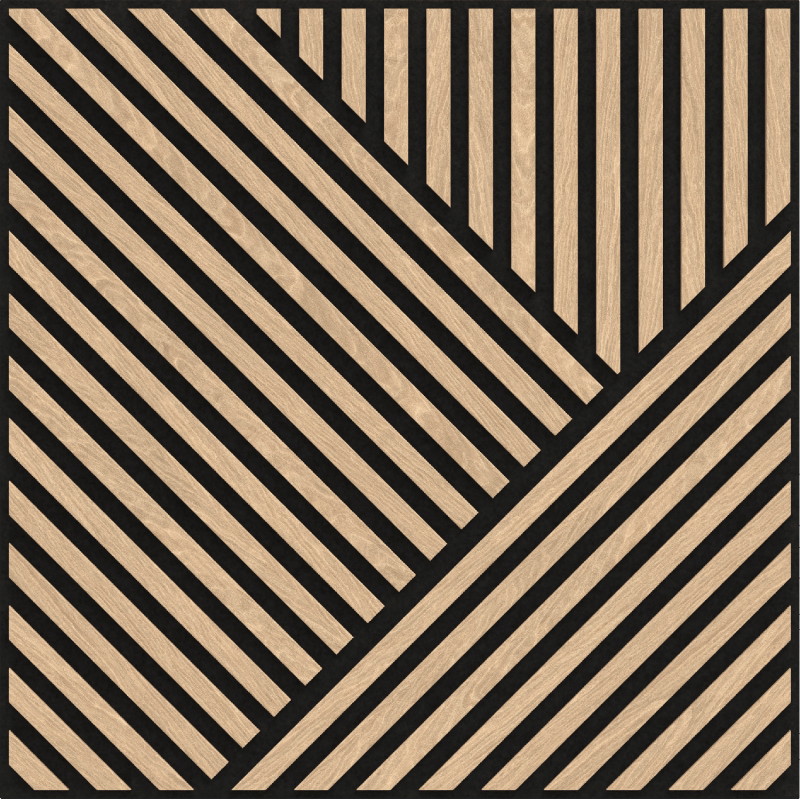 Mexen Linea 25 acoustic wall panel 60 x 60 cm (4 pcs.), 9 mm felt, technical veneer, Bleached Oak - S110-60607-25-040