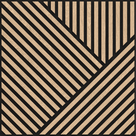 Mexen Linea 25 acoustic wall panel 60 x 60 cm (4 pcs.), 9 mm felt, technical veneer, Bleached Oak - S110-60607-25-040