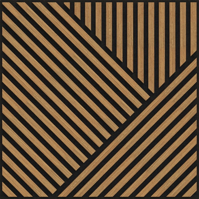 Mexen Linea 25 acoustic wall panel 60 x 60 cm (4 pcs), 9 mm felt, technical veneer, Classic Oak - S110-60607-25-041