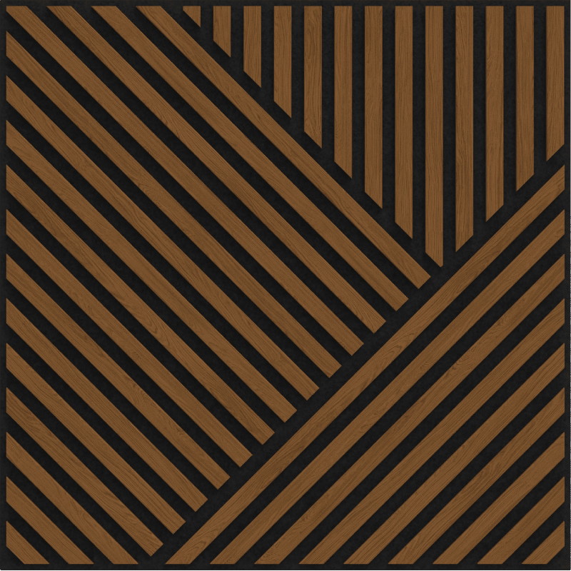 Mexen Linea 25 acoustic wall panel 60 x 60 cm (4 pcs), 9 mm felt, technical veneer, Natural Oak - S110-60607-25-042