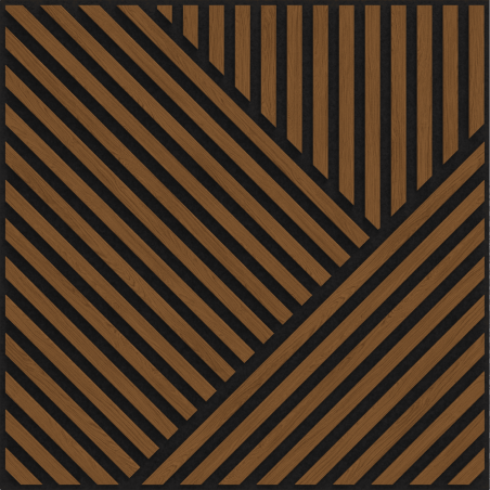Mexen Linea 25 acoustic wall panel 60 x 60 cm (4 pcs), 9 mm felt, technical veneer, Natural Oak - S110-60607-25-042