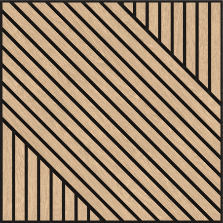 Mexen Linea 26 acoustic wall panel 60 x 60 cm (4 pcs), 9 mm felt, technical veneer, White Oak - S110-60607-26-040