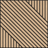 Mexen Linea 26 acoustic wall panel 60 x 60 cm (4 pcs), 9 mm felt, technical veneer, White Oak - S110-60607-26-040