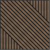 Mexen Linea 26 acoustic wall panel 60 x 60 cm (4 pcs.), 9 mm felt, technical veneer, Dark Walnut - S110-60607-26-044