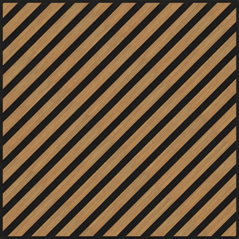 Mexen Linea 39 acoustic wall panel 60 x 60 cm (4 pieces), 9 mm felt, technical veneer, Classic Oak - S110-60607-39-041