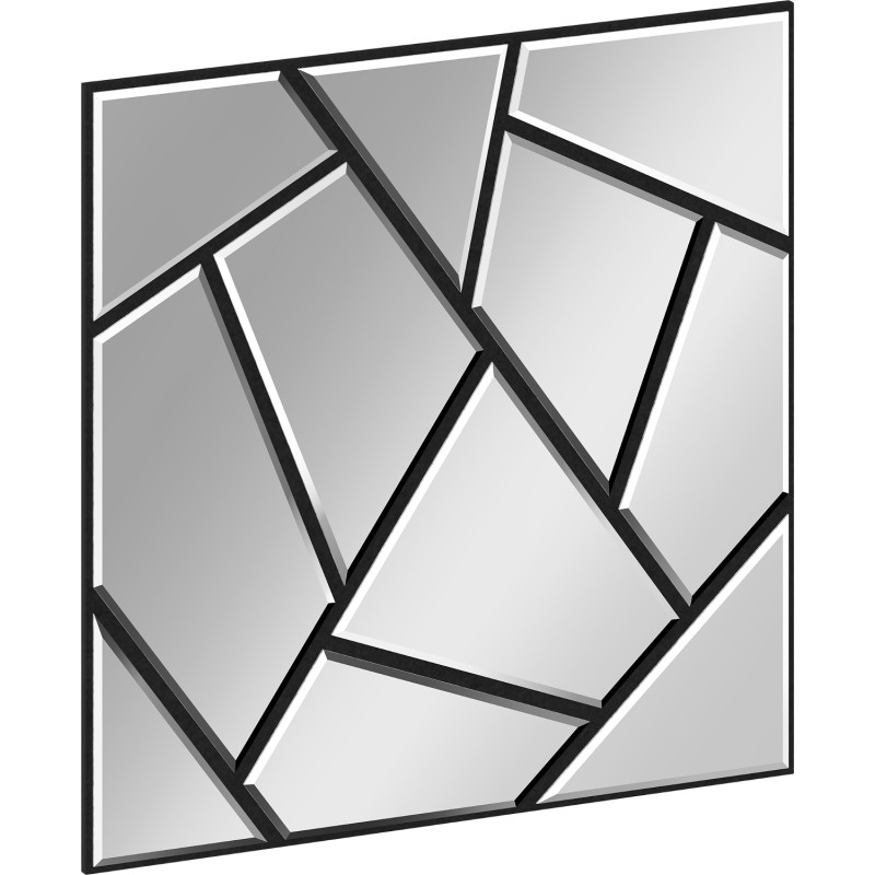 Mexen Form 04 acoustic wall panel 60 x 60 cm (4 pieces), 9 mm felt, technical veneer, Mirror - S111-60607-04-099