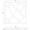 Mexen Lam-B Wall Slats 275 x 30 cm, 4 mm HDF Board, Technical Veneer, Sand Oak - S100-275307-3015-001