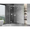 Mexen Mist-H L Duo hinged shower cabin 105 x 105 cm, transparent, white - 8A5L-105L-105P-20-00