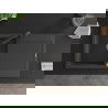 Mexen Leo granite sink, 1-bowl with drainer and Duero kitchen tap, black speckled - 6501-76-671600-70