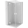 Mexen Mist-H L Duo Swing Shower Enclosure 110 x 110 cm, Transparent, White - 8A5L-110L-110P-20-00