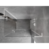 Mexen Mist-H L Duo shower enclosure hinged right 70 x 120 cm, transparent, white - 8A5L-070L-120P-20-00