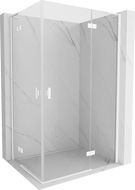 Mexen Mist-H L Duo Right-Swing Shower Cabin 100 x 120 cm, Transparent, White - 8A5L-100L-120P-20-00