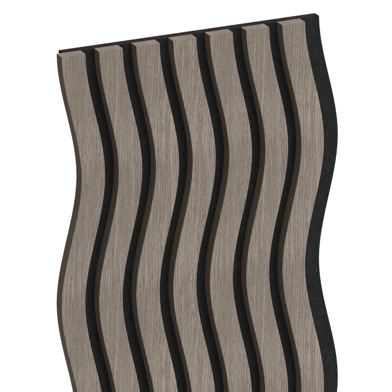Mexen Lam-SF 01 Acoustic Wall Slats 280 x 30 cm, Felt 9 mm, Technical Veneer, Gray Oak - S106-280-01-043