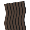 Mexen Lam-SF 01 acoustic wall slats 280 x 30 cm, 9 mm felt, technical veneer, Mocca Oak - S106-280-01-045