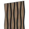 Mexen Lam-SF 01 Lam-SF 26 Acoustic Wall Slats 280 x 30 cm, 9 mm Felt, Technical Veneer, Dark Walnut - S106-280-26-044
