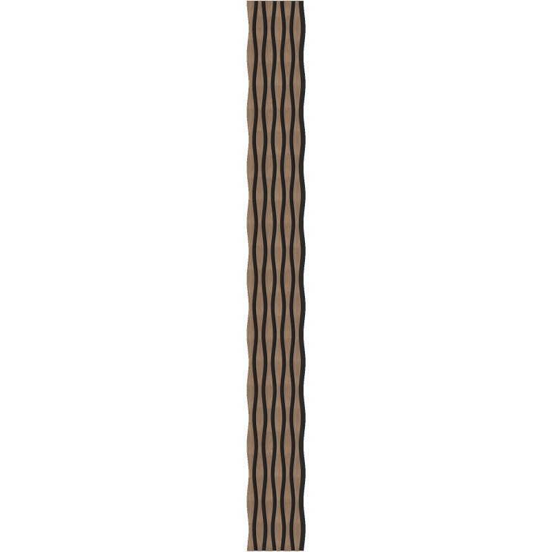 Mexen Lam-SF 01 Lam-SF 26 Acoustic Wall Slats 280 x 30 cm, 9 mm Felt, Technical Veneer, Dark Walnut - S106-280-26-044