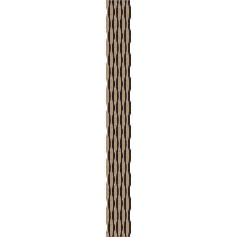 Mexen Lam-SF 01 Lam-SF 26 Acoustic Wall Slats 280 x 30 cm, 9 mm Felt, Technical Veneer, Light Walnut - S106-280-26-047
