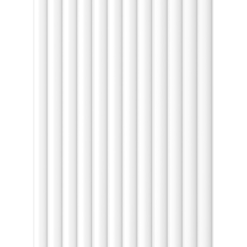 Mexen Strito 01 Strio 01 Fluted Wall Panels 280 x 14.5 cm (2 pieces), White - S120-280-01-301