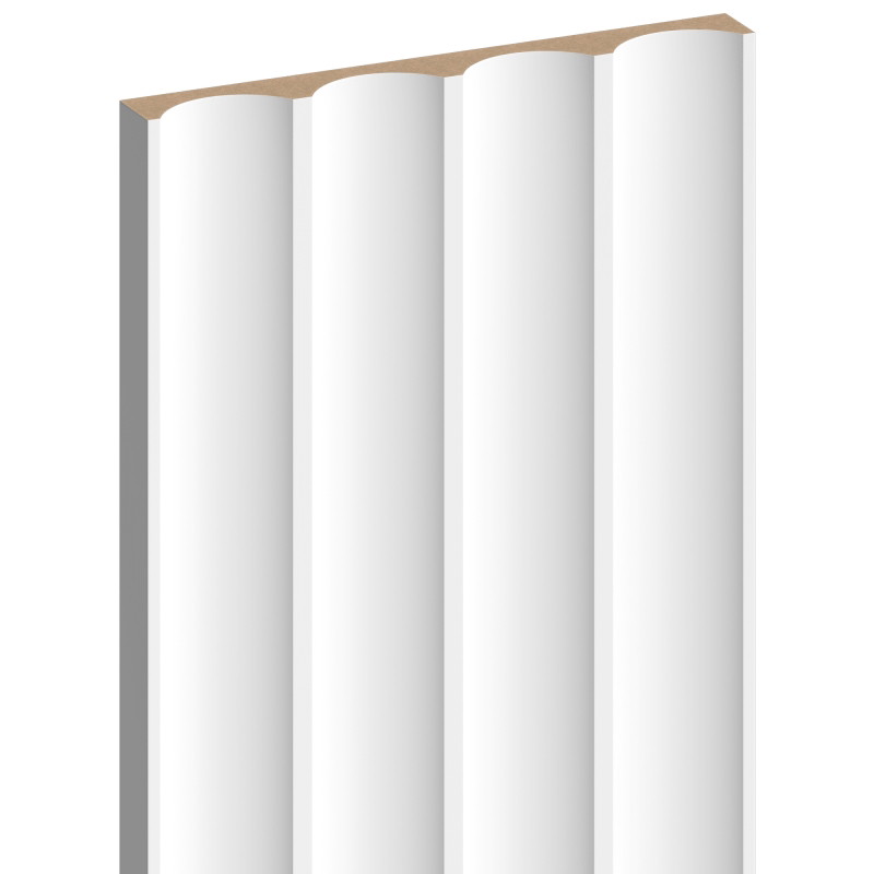 Mexen Strito 01 Strio 01 Fluted Wall Panels 280 x 14.5 cm (2 pieces), White - S120-280-01-301