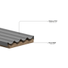 Mexen Strito 01 Strio 01 grooved wall slats 280 x 14.5 cm (2 pcs), light gray - S120-280-01-305