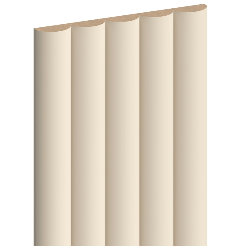 Mexen Strio 02 ribbed wall slats 280 x 14.5 cm (2 pcs), beige - S120-280-02-303