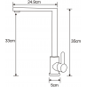 Mexen Gina kitchen mixer tap, inox - 672300-99