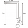 Mexen Gina Kitchen Tap, Inox - 672300-99