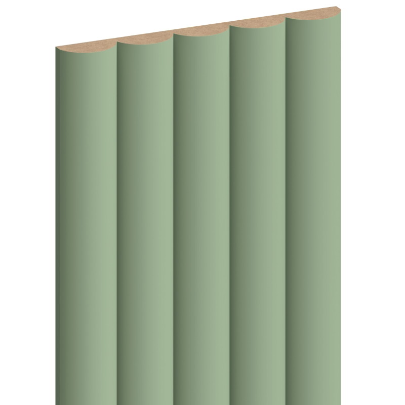 Mexen Strio 02 ribbed wall slats 280 x 14.5 cm (2 pcs), sage - S120-280-02-310