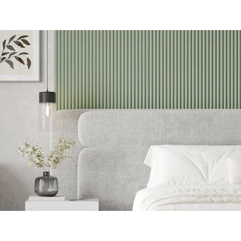Mexen Strio 02 ribbed wall slats 280 x 14.5 cm (2 pcs), sage - S120-280-02-310
