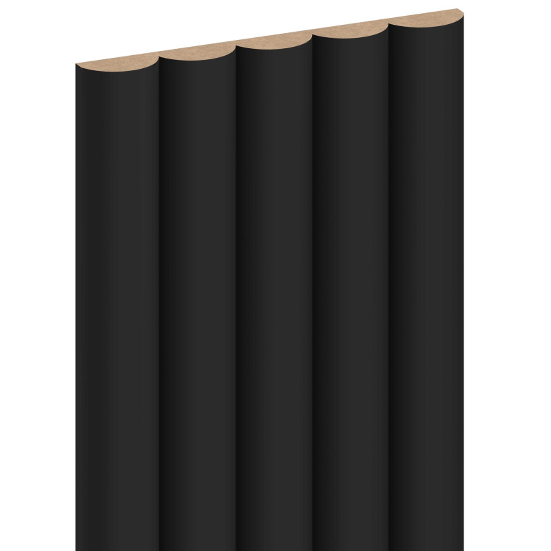 Mexen Strio 02 grooved wall slats 280 x 14.5 cm (2 pcs), black - S120-280-02-311