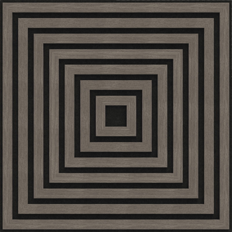 Mexen Linea 13 acoustic wall panel 60 x 60 cm (4 pcs), 9 mm felt, technical veneer, Gray Oak - S110-60607-13-043