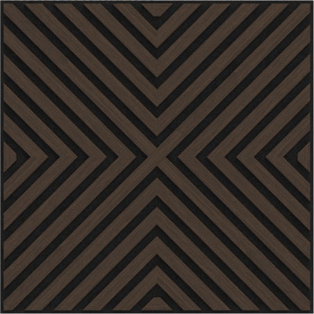 Mexen Linea 01 acoustic wall panel 60 x 60 cm (4 pcs), 9 mm felt, technical veneer, Mocca Oak - S110-60607-01-045