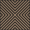 Mexen Linea 01 acoustic wall panel 60 x 60 cm (4 pieces), 9 mm felt, technical veneer, Light Walnut - S110-60607-01-047