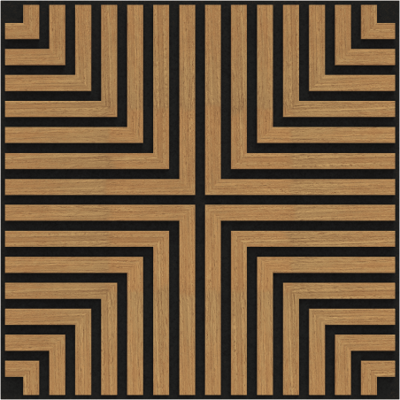 Mexen Linea 02 acoustic wall panel 60 x 60 cm (4 pcs), 9 mm felt, technical veneer, Oak Classic - S110-60607-02-041