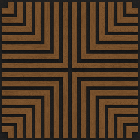Mexen Linea 02 acoustic wall panel 60 x 60 cm (4 pcs.), 9 mm felt, technical veneer, Natural Oak - S110-60607-02-042