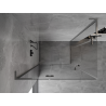 Mexen Mist-H L Duo left-hinged shower enclosure 80 x 70 cm, transparent, brushed gun gray - 8A5L-080L-070P-66-00