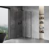 Mexen Mist-H L Duo Swing Shower Cabin 75 x 75 cm, Transparent, Brushed Gun Gray - 8A5L-075L-075P-66-00