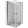Mexen Mist-H L Duo Swing Shower Cabin 75 x 75 cm, Transparent, Brushed Gun Gray - 8A5L-075L-075P-66-00