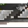 Mexen Mario 2-compartment granite sink with a kitchen mixer tap Duero, White - 6504-20-671600-20