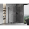 Mexen Mist-H L Duo Right Hinged Shower Cabin 70 x 100 cm, Transparent, Brushed Gun Gray - 8A5L-070L-100P-66-00