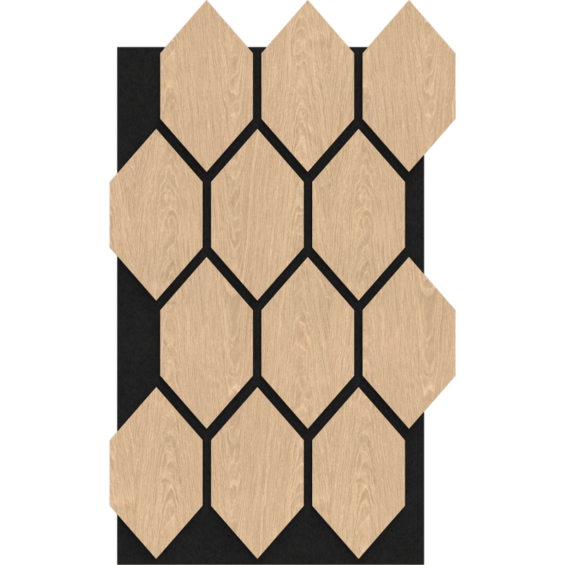 Mexen Lam-B Wall Slats 275 x 30 cm, 4 mm HDF Board, Technical Veneer, Sand Oak - S100-275307-3015-001