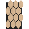 Mexen Lam-B Wall Slats 275 x 30 cm, 4 mm HDF Board, Technical Veneer, Sand Oak - S100-275307-3015-001