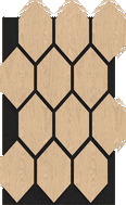 Mexen Lam-B Wall Slats 275 x 30 cm, 4 mm HDF Board, Technical Veneer, Sand Oak - S100-275307-3015-001