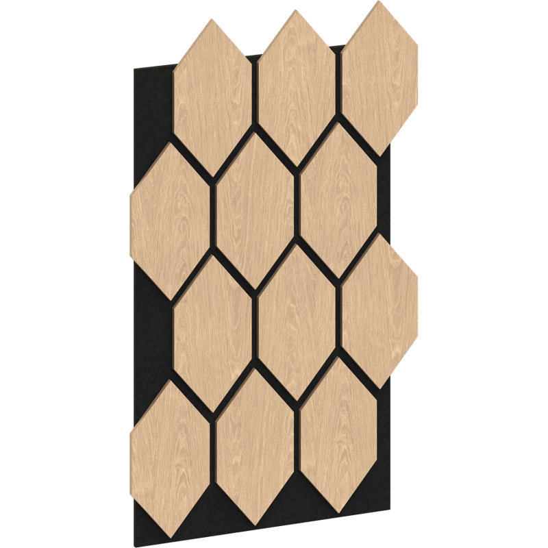 Mexen Lam-B Wall Slats 275 x 30 cm, 4 mm HDF Board, Technical Veneer, Sand Oak - S100-275307-3015-001