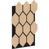 Mexen Lam-B Wall Slats 275 x 30 cm, 4 mm HDF Board, Technical Veneer, Sand Oak - S100-275307-3015-001