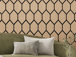 Mexen Lam-B Wall Slats 275 x 30 cm, 4 mm HDF Board, Technical Veneer, Sand Oak - S100-275307-3015-001