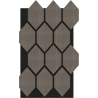 Mexen Form 01 acoustic wall panel 91 x 56 cm (4 pcs.), 9 mm felt, technical veneer, Gray Oak - S111-91567-01-043