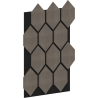 Mexen Form 01 acoustic wall panel 91 x 56 cm (4 pcs.), 9 mm felt, technical veneer, Gray Oak - S111-91567-01-043